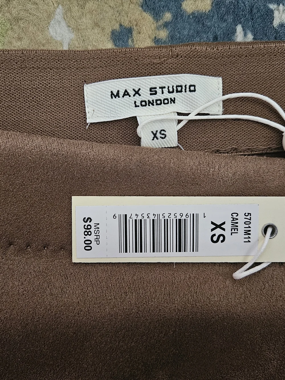 Max Studio Faux Suede Mini Wrap Skirt XS